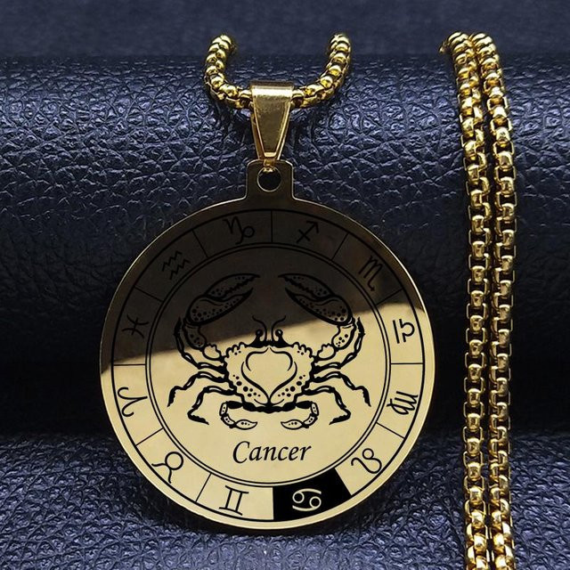 AMD Jewelry Halskette mit Anhänger, Edelstahl, Silber, Sternzeichen Steinbock, Unisex - Bild 1