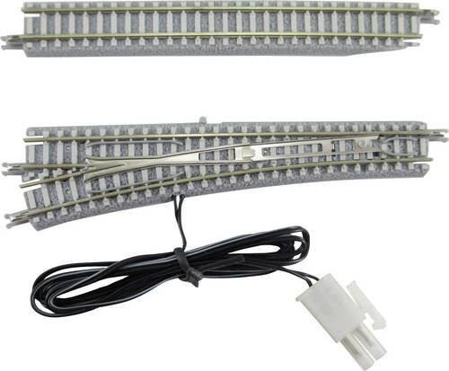 Rokuhan 7297055 Z Gleis mit Bettung, weich, elektrisch, links, 110mm, 13°, 490mm - Bild 1