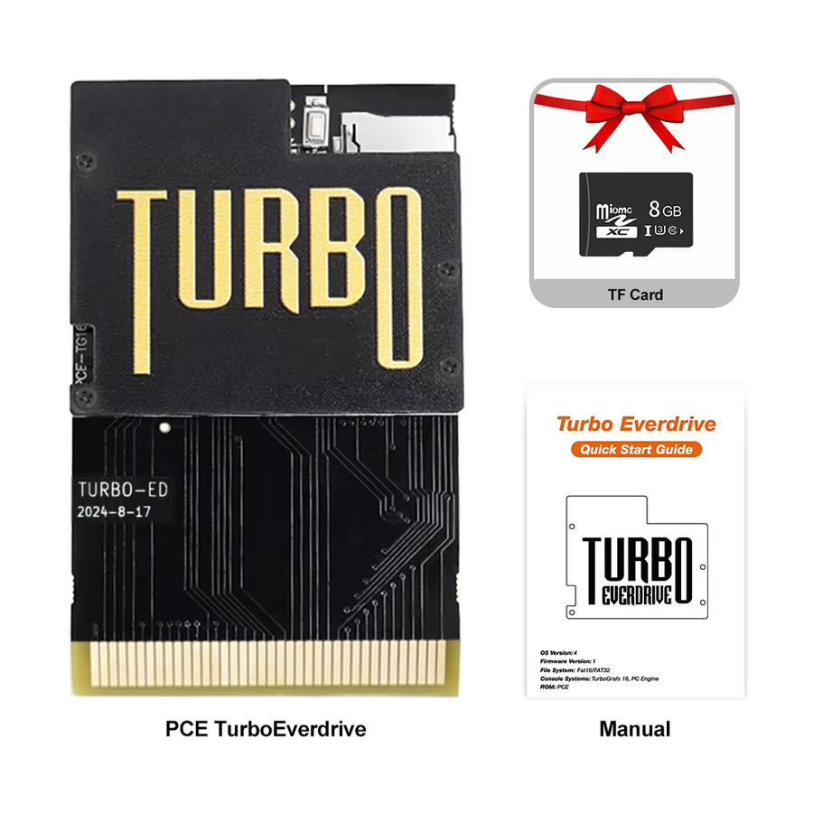 EPICJOY PCE-Spielkarte für PC-Engine Turbo GrafX mit über 1000 Spielen in Schwarz und Gold - Bild 3
