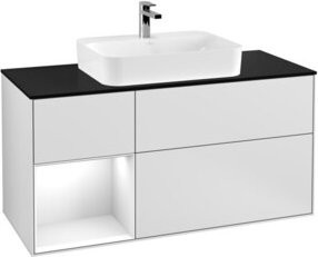 V&B Waschtischunterschrank Finion in Weiß lackiert, Breite: 120 cm, Tiefe: 50,1 cm, Höhe: 50,1 cm - Bild 1