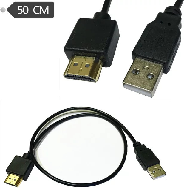 BSN HDMI auf USB 2.0 Adapter mit Stecker und Buchse in Schwarz - Bild 1