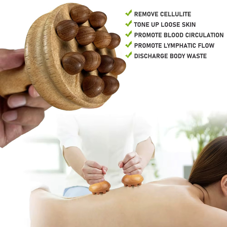 BOTQTOW Lymphdrainage-Massagegerät aus Holz, Unisex - Bild 3