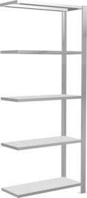 Schulte Anbauregal Büro-Steckregal MULTIplus85 mit 5 Fachböden und Kreuzstrebe, Farbe: Lichtgrau, B/T/H: 180 x 75 x 30 cm - Bild 1