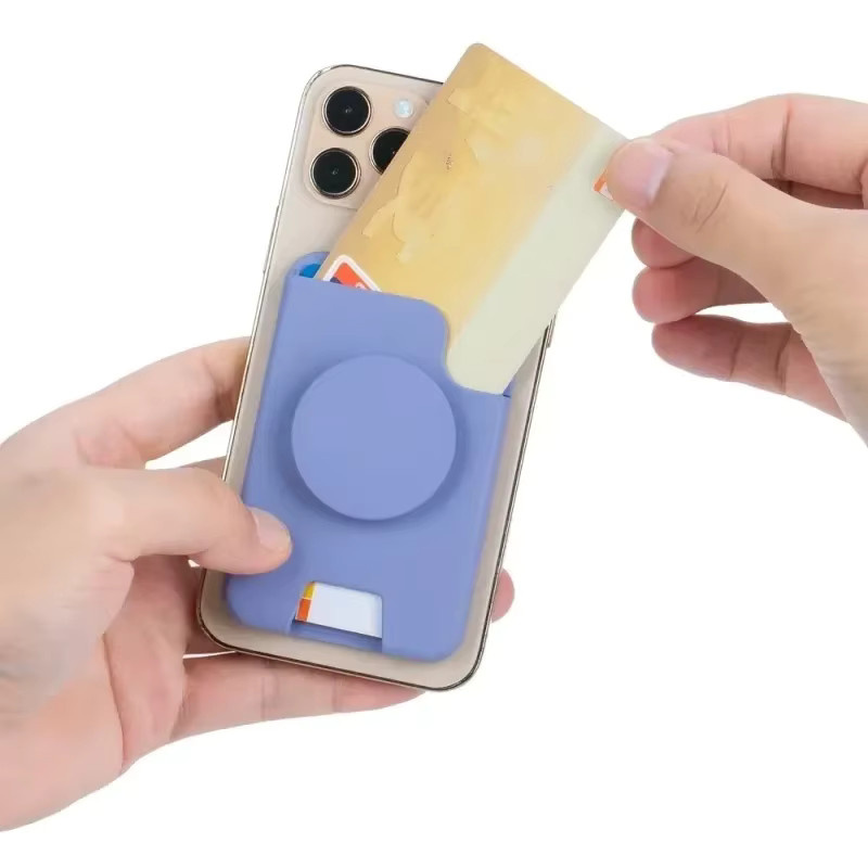 Magnetischer Kartenhalter mit Kartenfächern und Griptok-Tasche für MagSafe iPhone 17 16 Pro Max und Samsung in Schwarz - Bild 2