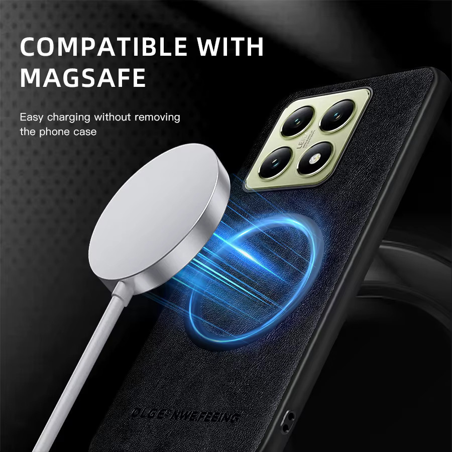 Luxuriöse magnetische PU-Lederhülle für Motorola Moto Edge 70 Ultra, 60 Pro, Fusion, G86, Power, G56, G66 in Grau - Bild 3