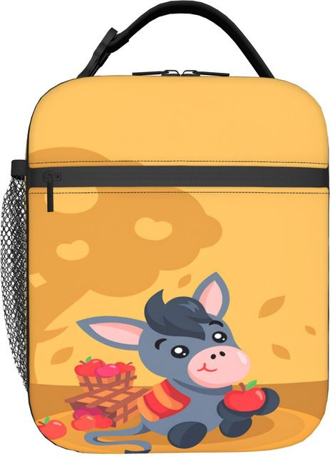 Fancy Style Studio A-Adoptiert mich Lunchtasche für Kinder, Thermische Brotdose aus Oxford-Stoff in Gelb - Bild 1