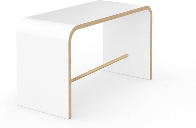 Tojo Hocker Sit in Weiß aus Buche Schichtholz und MDF - Bild 1
