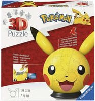 Ravensburger 3D Puzzleball Pokémon Pikachu mit Ohren aus Kunststoff - Bild 1