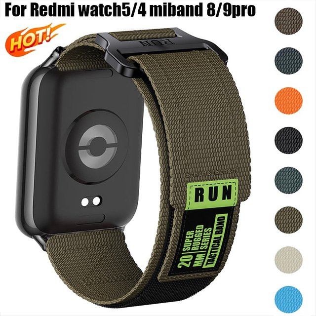 CAOWTAN Uhrenarmband Nylon, green, Miband 9, Miband 8 Pro, Redmi Watch 4/5 - Bild 1