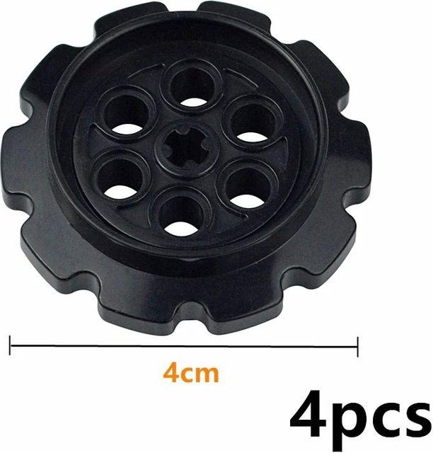 LEGO Zubehör, Tech-Teile Kettenrad Kette Glied Zahnrad Kettenband Bausteine Passstück, Schwarz - Bild 1