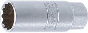 BGS Zündkerzen-Einsatz Zwölfkant 2793, Antrieb Innenvierkant 3/8 Zoll, SW 18 mm, Silber - Bild 1