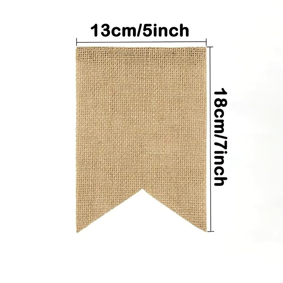 Personalisiertes Sackleinen-Banner von HGDTFF in Beige als rustikale Vintage-Dekoration für Babypartys und Foto-Requisiten - Bild 3