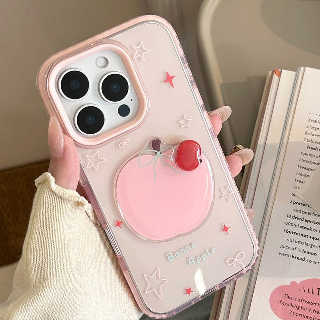 MUQGEW Ins Korean Stars 3D Rotate Apple Clear Soft Phone Case für iPhone 16 15 14 13 12 Pro Max, transparente stoßfeste Schutzhülle - Bild 1