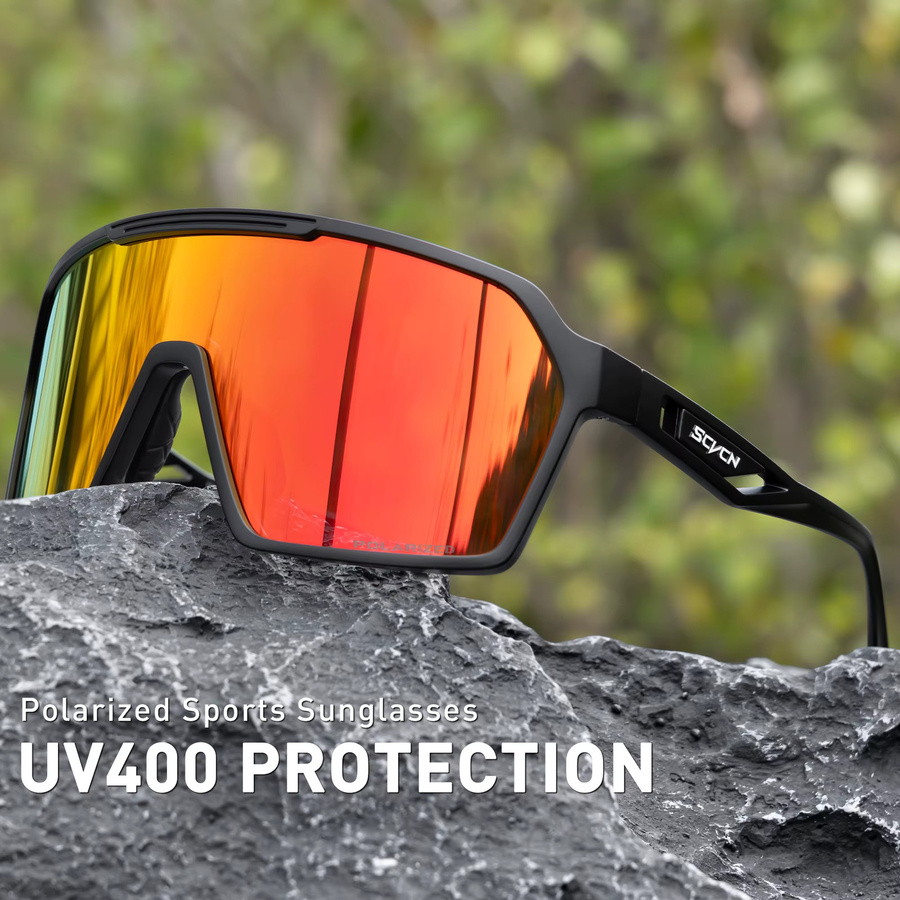 SCVCN Sportsonnenbrille, Herren, Vollrand, Photochrome, Kunststoff - Bild 1