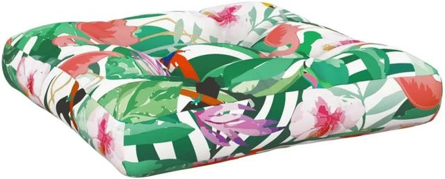 vidaXL Palettenkissen floral Mehrfarbig aus Oxford-Gewebe B/T/H: 58 x 58 x 10 cm - Bild 1