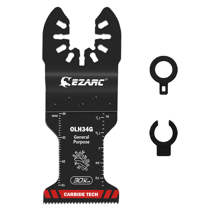 EZARC Oszillierende Hartmetall-Sägeblätter mit Schnellverschluss für Metall, Holz, Gips und PVC als Multitool-Klingen - Bild 6