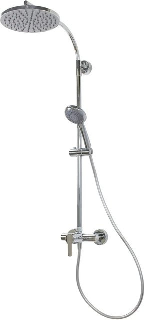 Breuer Duscharmatur Aquamaxx 320 mit Einhebelmischer und runder Kopfbrause in Chrom/Silber - Bild 1
