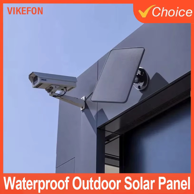 VIKEFON Wasserdichtes Solarpanel in Schwarz zum Aufladen von Mobiltelefonen, Kameras und Outdoor-Türklingel-Monitoren - Bild 2