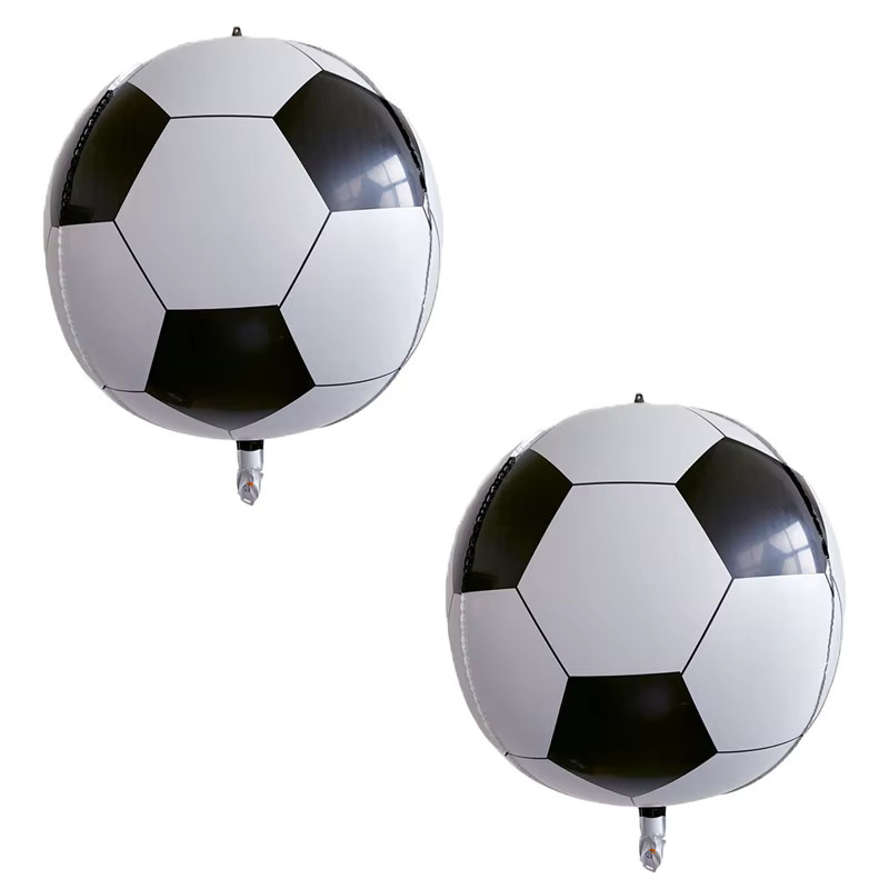 KUKUZHU 22-Zoll 4D Fußball Luftballons in Schwarz und Weiß für Sport-Themenpartys, Geburtstage und Babypartys - Bild 2