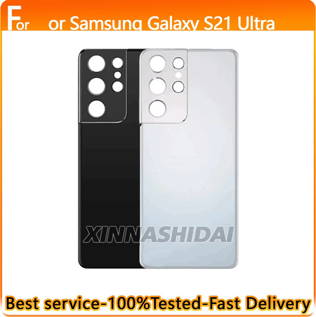 Samsung Galaxy S21 Ultra Akku-Rückabdeckung Gehäuse-Panel mit Kameraglas in Schwarz - Bild 1