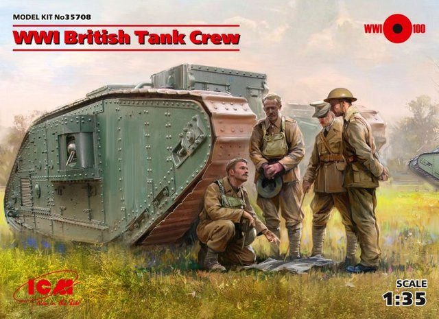 ICM WWI British Tank Crew, Fahrzeuge, 1:35, 4-teiliges Set - Bild 1