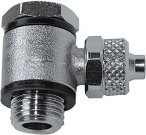 Riegler Winkelschwenkverschraubung value line aus Messing in Silber, G1/8 a., Schl. 8/6 - Bild 1
