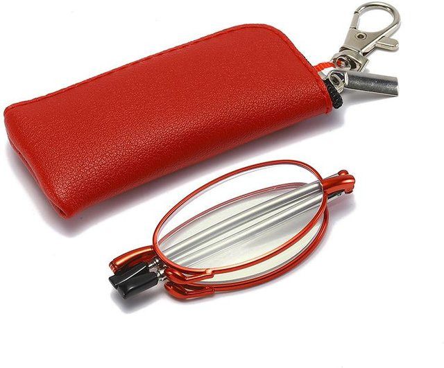 Lesebrille AC1EW, Vollrand, oval, Metall, rot, Damen - Bild 1