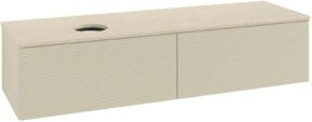 V&B Waschtischunterschrank Antao mit Frontstruktur in Grau, Breite: 160 cm, Tiefe: 50 cm - Bild 1