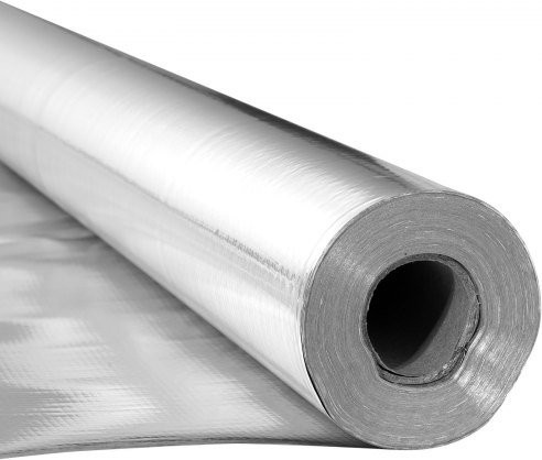 VEVOR Isolierfolie aus Aluminium, doppelseitige Wärmedämmrolle aus nicht perforiertem Gewebe, Farbe: Silber, Breite: 122 cm, Länge: 38,1 m - Bild 1