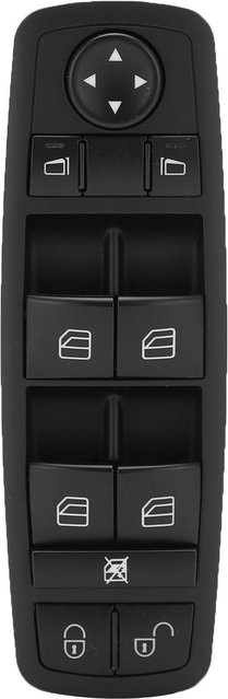 VOLLSUN Fensterheberschalter LHD Ersatz für Mercedes-Benz A-Klasse W169 (2004-2012), Farbe: Schwarz - Bild 1