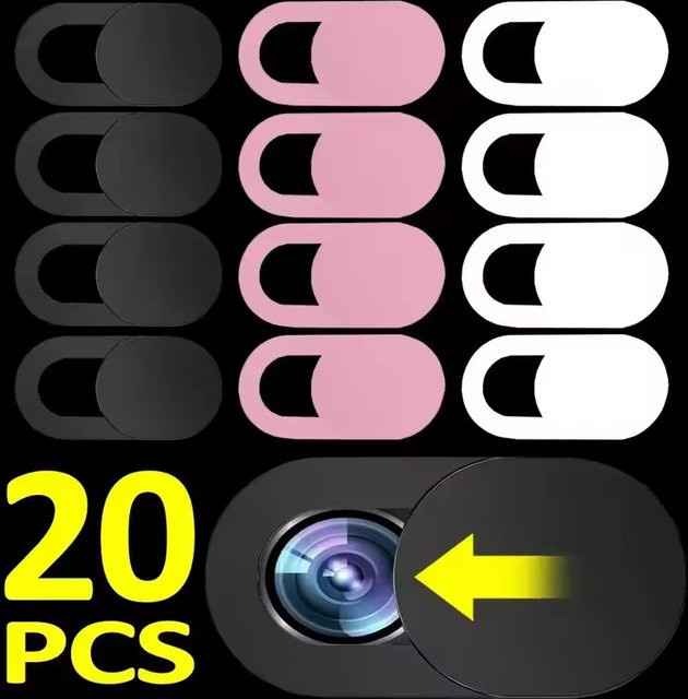 Universal Ultra Dünne Laptop Kamera Abdeckung Webcam Privacy Slider in Schwarz für iPhone, iPad und Computer - Bild 1