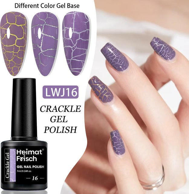Heimat Frisch Crackle Gel-Nagellack, Blau, Glänzend, 7 ml - Bild 1