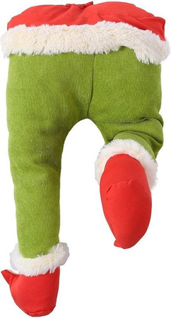 TOMTOP JMS Weihnachtsdekoration Santa Claus Anhänger aus Textil in Grün, Weiß und Multicolour