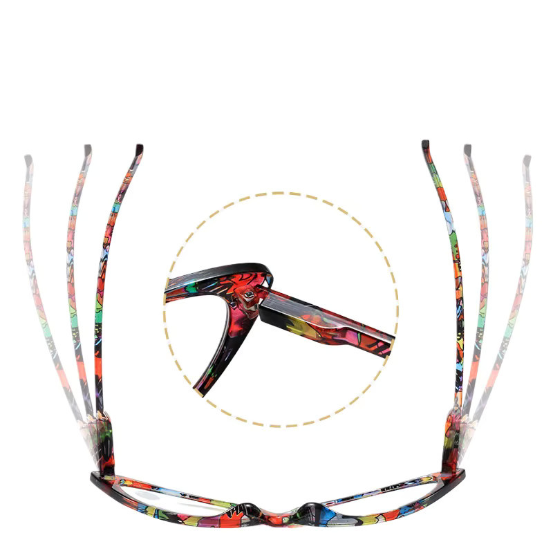 MDOD Lesebrille Cat-Eye, Kunststoff, blau, multicolor, Damen - Bild 1