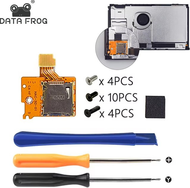 DATA FROG Micro SD TF-Kartenleser-Steckplatz als Ersatzteil für die Nintendo Switch Konsole zur Reparatur und Installation - Bild 1