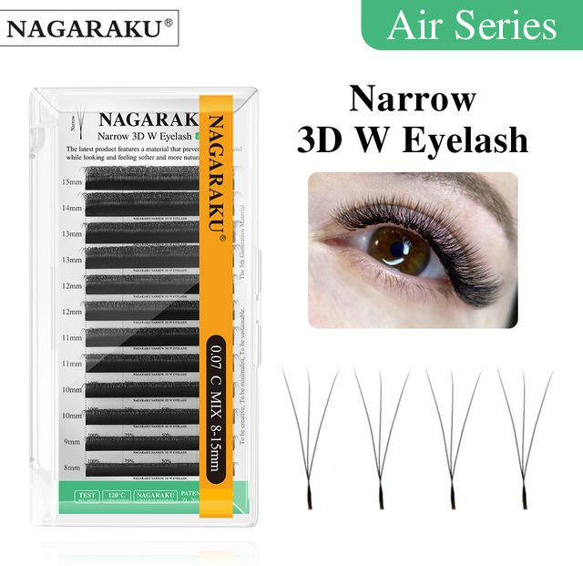 NAGARAKU 3D-W-Wimpernverlängerung, Mesh-Volumen-Wimpern, klein - Bild 1