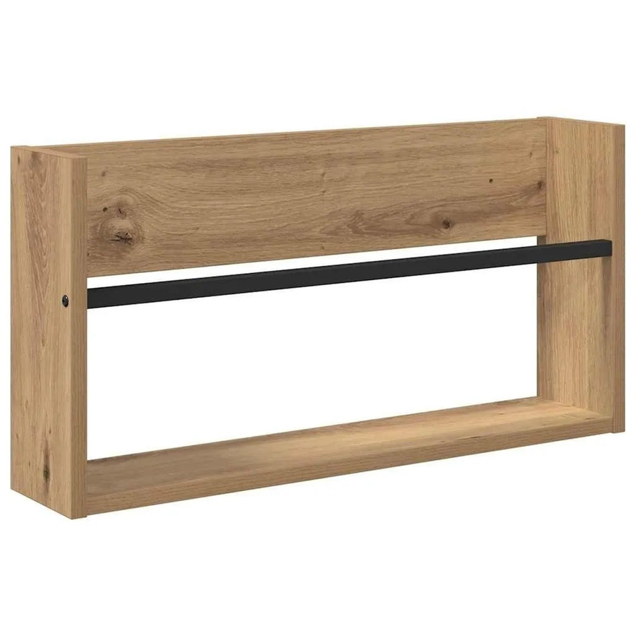 vidaXL Magazinregal Artisan-Eiche in Braun, Wandmontage, B/T/H: 60 x 12 x 30 cm - Bild 2