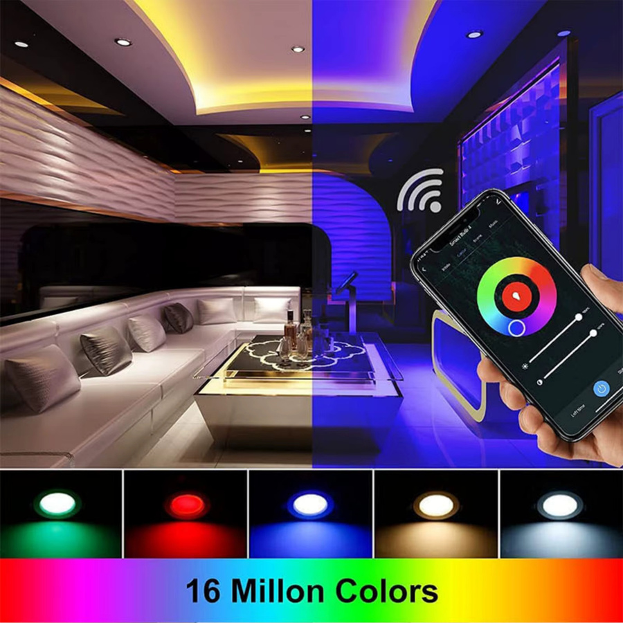 KISUFU Smart LED Einbau Downlight dimmbar mit WiFi Zigbee Bluetooth kompatibel mit Alexa und Google 15W - Bild 3
