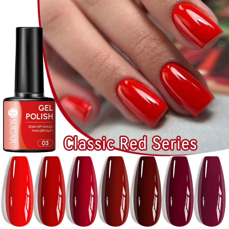 UR SUGAR Classic Red Series Nagelgel, Red, Glänzend, 7 ml - Bild 6