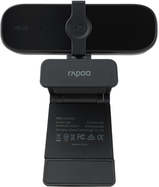 Rapoo XW2K Full-HD-Webcam in 2K Auflösung mit Autofokus, Schwarz - Bild 2