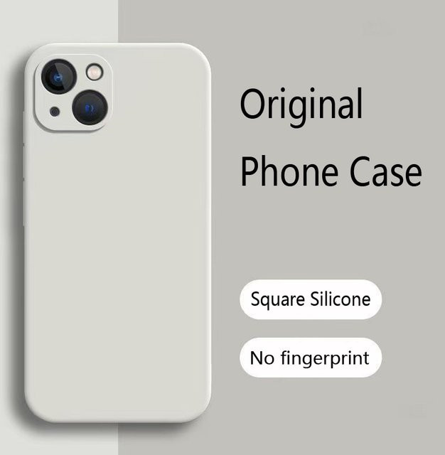 Stoßfeste Flüssigsilikon-Handyhülle für Apple iPhone 13 14 15 16 17 Pro Max und Mini in Pink oder Weiß - Bild 1
