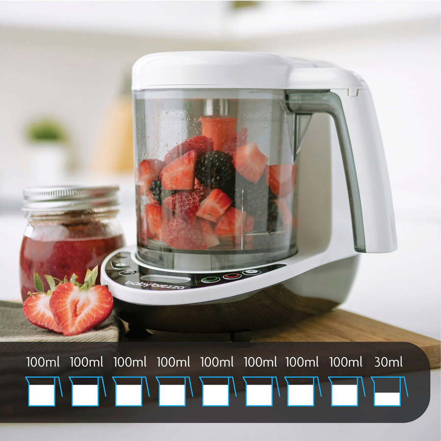 BabyBrezza Babynahrungszubereiter Food Maker Deluxe mit Digitalanzeige in Schwarz oder Weiß - Bild 2
