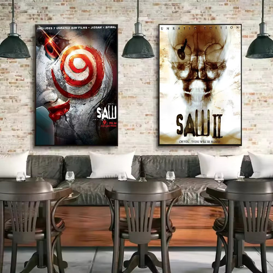 Potdemiel Saw Anime Poster Ästhetische Leinwandmalerei als Wandkunst für deine Wohnzimmer Dekoration in Mehrfarbig - Bild 3