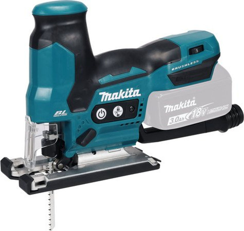 Makita Akku-Pendelhubstichsäge DJV185Z 18V in Schwarz und Petrol ohne Akku - Bild 2