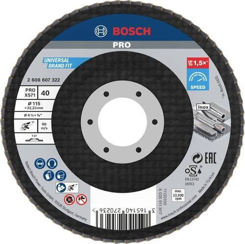 Bosch Fächerschleifscheibe X571 Best for Metal mit Durchmesser 115 mm - Bild 1
