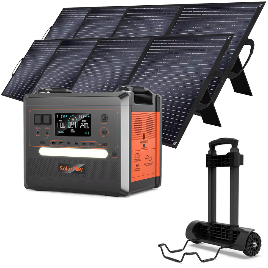 SOLARPLAY Q2402M Outdoor-Generator 2500W Tragbare Stromstation mit 200W Solarpanel und MPPT-Laderegler für Wohnmobil und Camping - Bild 7