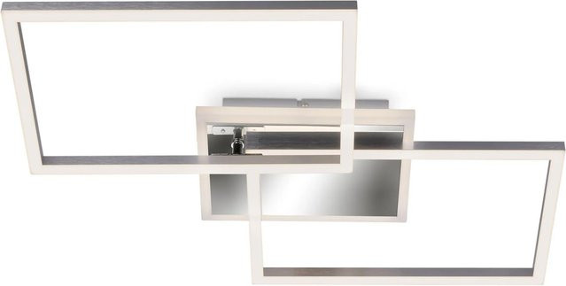Brilo LED-Deckenleuchte Frame in Silber mit Fernbedienung, dimmbar und Backlight-Funktion - Bild 1