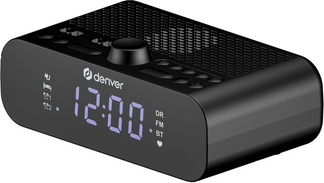 Denver CRD-515 Radiowecker mit DAB+, FM und Bluetooth in Schwarz mit USB-C Ladeport und Dual-Alarm - Bild 1