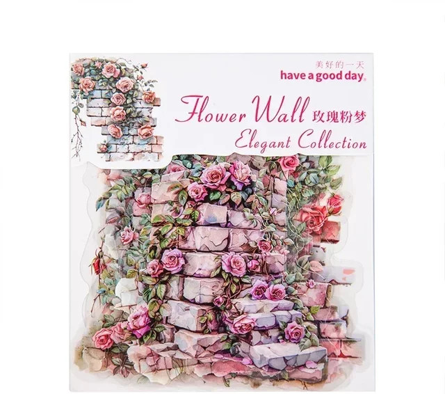 10 Stück leaffei Blumenwand und Ranken Aufkleber aus PET in Multicolour, B: 13,0 cm, H: 9,5 cm - Bild 1