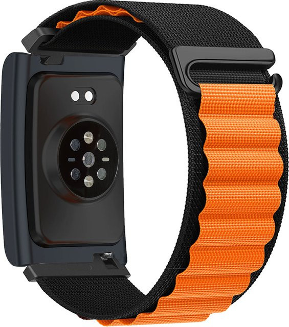 DAINU Atmungsaktives Nylon-Gurtband mit C-Typ-Schnalle für Amazfit Helio in Orange - Bild 1